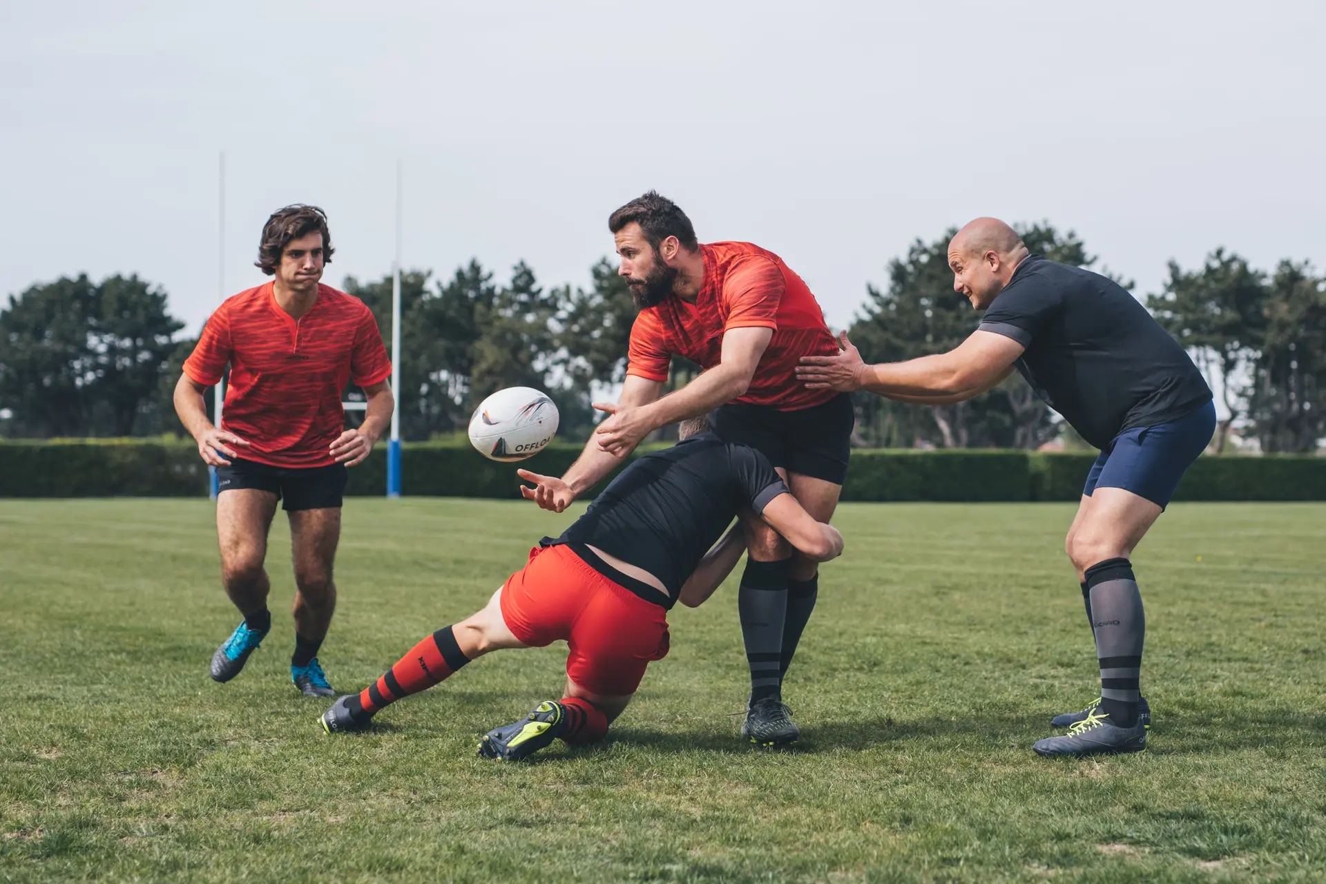 rugby team playing